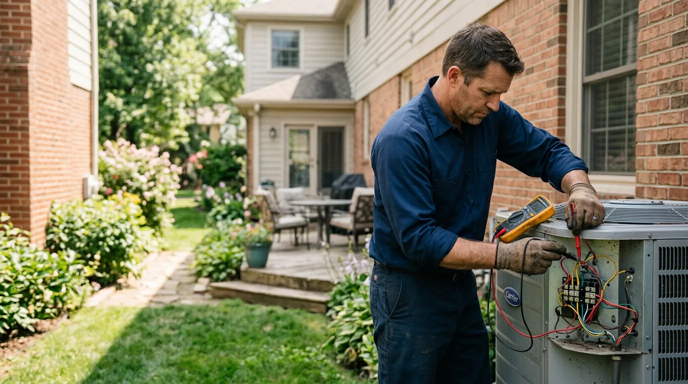 HVAC technician working near Alexander, NY